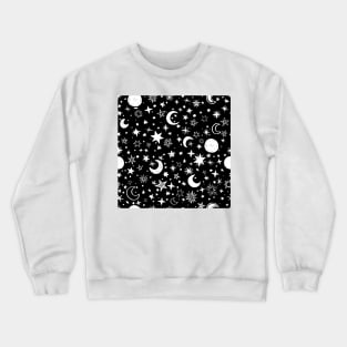 Stars and moon pattern Crewneck Sweatshirt